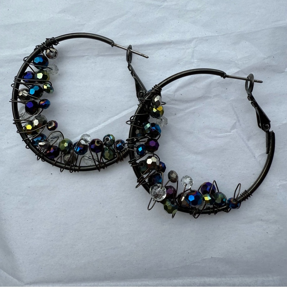 Elegant Multicolor Hoop Earrings